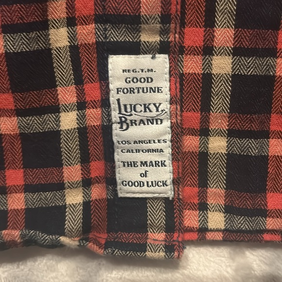 Lucky Brand Plaid Snap Front Casual Shirt Size XL - Picture 8 of 10